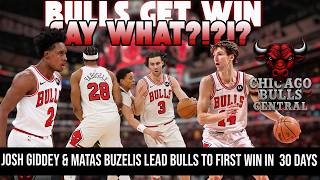 BULLS SNAP 11-GAME LOSING STREAK! Giddey Triple-Double STUNS Bucks