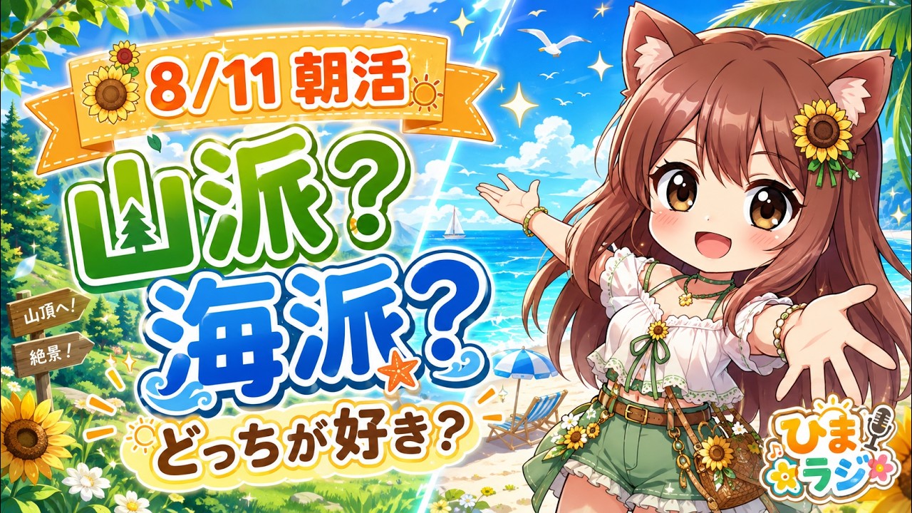 【朝活/雑談】山派？海派？どっちが好き？一言コメントでOK🌻｜ひまラジ#Vtuber #shorts