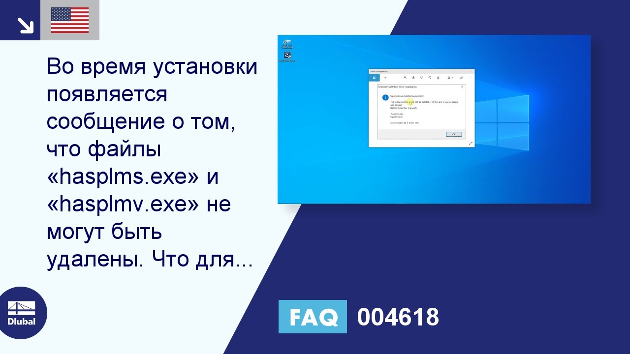 [EN] FAQ 004618 | Во время установки появляется сообщение о том, что файлы «hasplms.exe» и «hasplmv.exe» ...