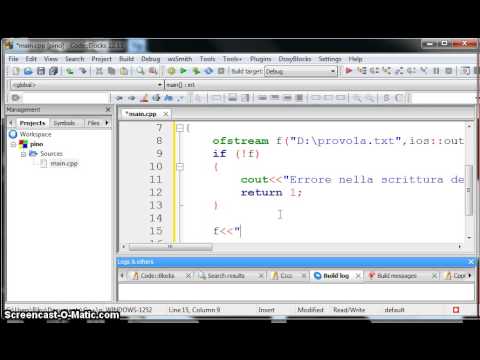Tutorial 33 - Scrivere dati su un file di testo (C++)