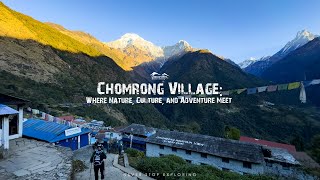 Chomrong village perched on the edge of the Annapurna Sanctuary.