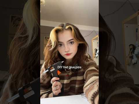 Diy hot glue pins🧷 #diy