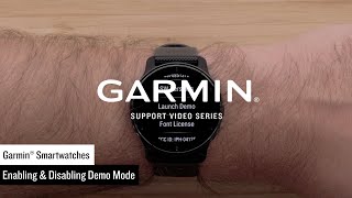 Garmin Support | Garmin Smartwatches | Demo Mode