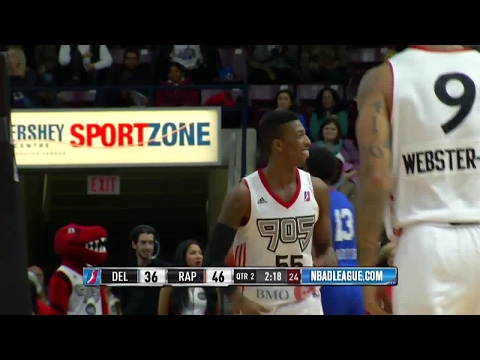 Delon Wright rises for the jam!