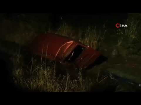 Kontrolden çıkan otomobil sulama kanalına düştü: 2 yaralı