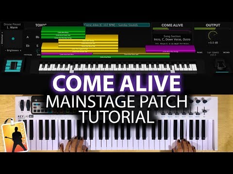 Come Alive MainStage patch keyboard tutorial - Hillsong Worship
