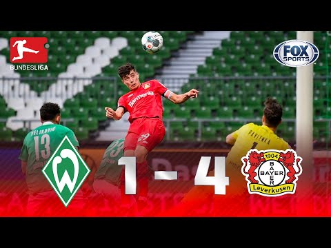 SHOW DE HAVERTZ E GOLEADA! Melhores momentos de Werder Bremen 1 x 4 Bayer Leverkusen pela Bundesliga