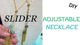 DIY ADJUSTABLE SLIDER TASSEL NECKLACE EASY START TO FINISH TUTORIAL 💎⛓️❤️😍