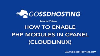 Download the video "How to enable PHP modules in cPanel (CloudLinux) - www.gossdhosting.com"