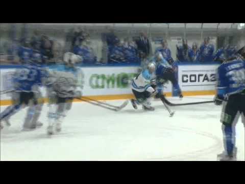 KHL fight: Barys Astana - Sibir / Драка КХЛ: Барыс - Сибирь