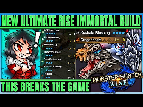 New Perfect Immortal Build - NEVER Cart - NEVER Heal - Kill ANY Monster Fast - Monster Hunter Rise!