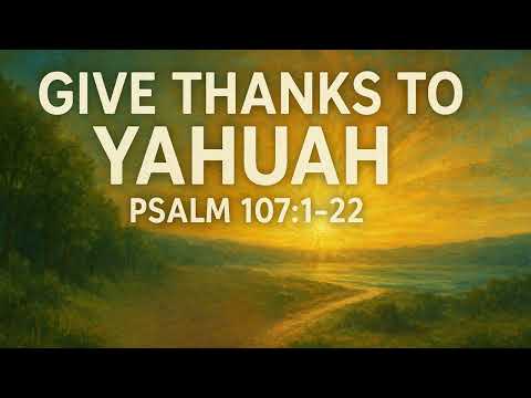 Psalm 107:1–22    ---   Give Thanks to Yahuah – He Redeems and Restores