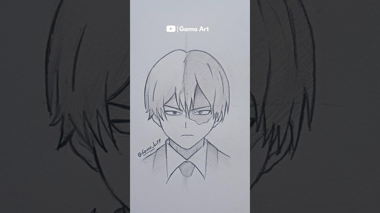 How to draw Shoto Todoroki very easily 🤩🔥