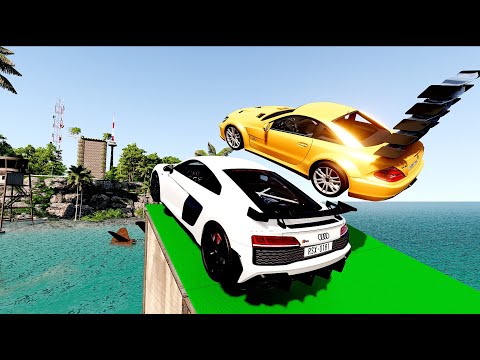 Big High Ramp Jumps - Sports Lux Car Crashes Challenge #7 BeamNG Drive