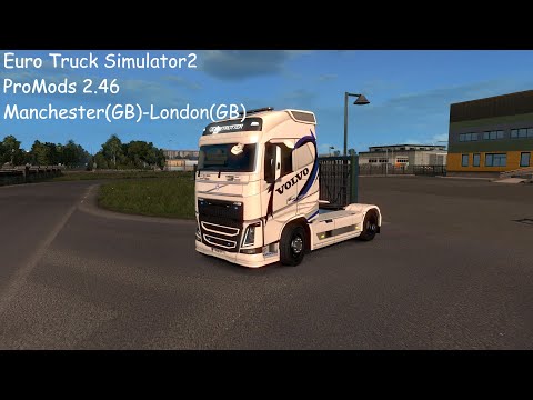 Euro Truck Simulator 2, ProMods 2.46. Manchester(GB)-London(GB).
