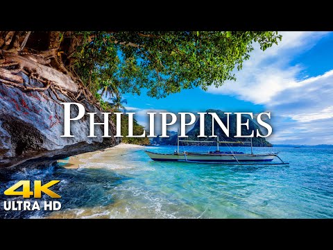 FLYING OVER PHILIPPINES (4K UHD) Amazing Beautiful Nature Scenery & Relaxing Music for Stress Relief
