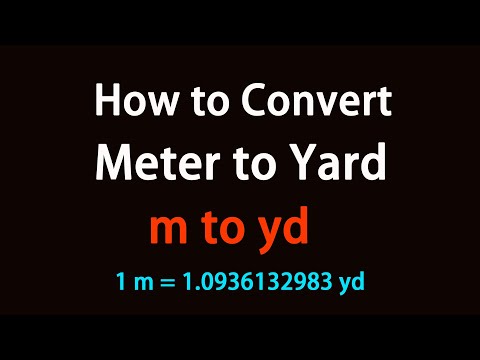 How to Convert Meter to Yard?