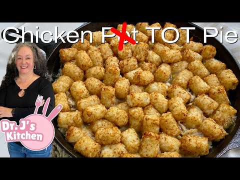 🥧 How to Make Chicken Tot Pie | Easy Tater Tot Chicken Pot Pie Recipe 🍗🧀