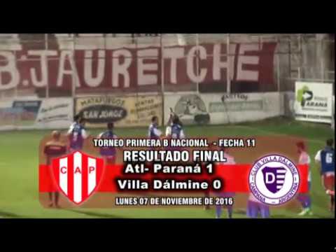 NACIONAL B ATLÉTICO PARANÁ 1   0 VILLA DÁLMINE (07-11-16)