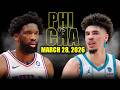 Philadelphia 76ers Vs Charlotte Hornets Full Game Highlights March 28 2026 NBA Season