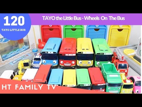 Wheels On The Bus w TAYO Little Bus Nursery Rhymes Song Video For Kids HT BabyTV Xe Buýt Nhỏ TAYO✔ Video