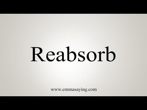 How To Say Reabsorb