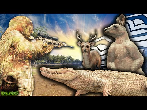 *RARE MULTIMOUNT COMPLETE* Albino Crocodile & Diamond Gray Kangaroo! Call of the wild