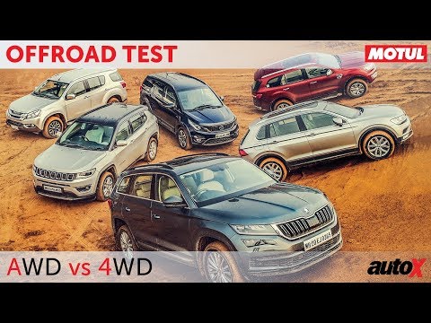 AWD vs 4WD - Kodiaq + Tiguan + Compass + Hexa + MU-X + Endeavour | Offroad Comparison | autoX