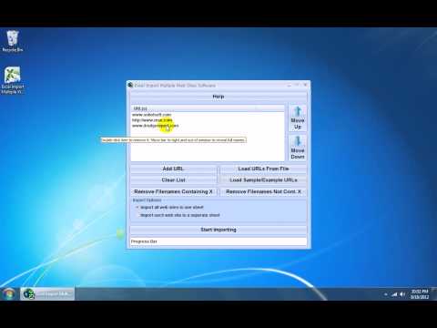 Excel Import Multiple Web Sites Software