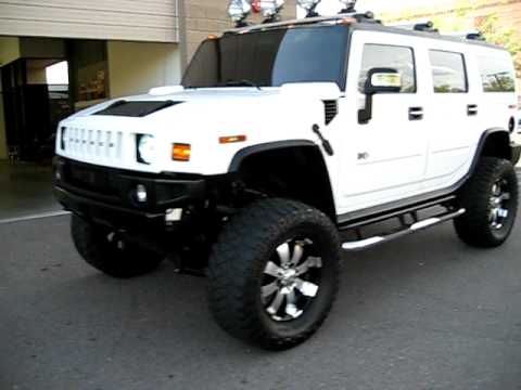 2006 HUMMER H2 Lifted White LOADED 6ich Fabtech lift 20inch Wheels 38inch tires WOW