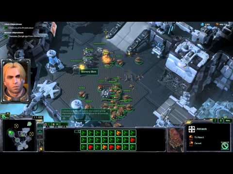 Starcraft 2 HoTs - (Minor Easter Egg) Using Only Drones On the Mission "Lab Rat"