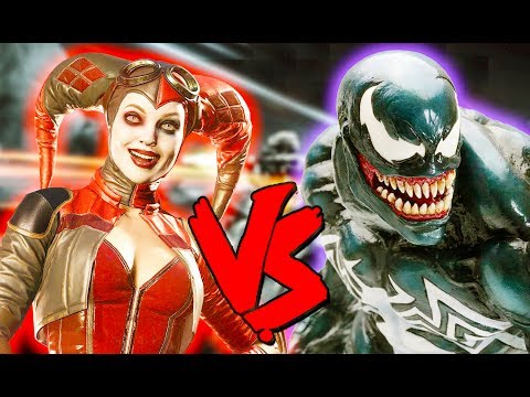 Harley Quinn Vs Venom Army - Epic Battle - Injustice 2 Costume Skin Mod