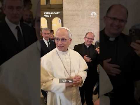 Pope Leo XIV makes surprise appearance at the Vatican