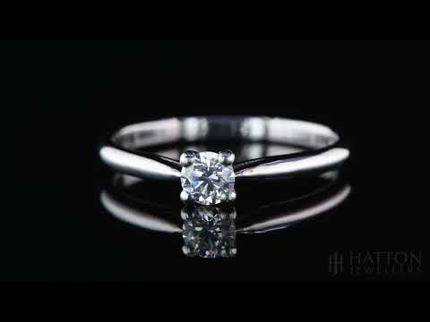 Platinum 0.25ct G/H-Si Diamond Engagement Ring