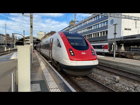 Mit dem SBB RABDe 500 ICN als IC5 paarmal zwischen St. Gallen und Rorschach hin und her mit Sound