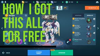 HOW TO GET FREE ROBOTS, TITANS AND WEAPONS IN WAR ROBOTS 2023