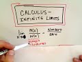 Calculus - Infinite Limits