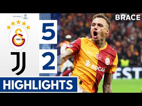Galatasaray vs Juventus 5-2 - Highlights & Goals - Noa Lang & Davinson Sanchez & Sacha Boey Goal