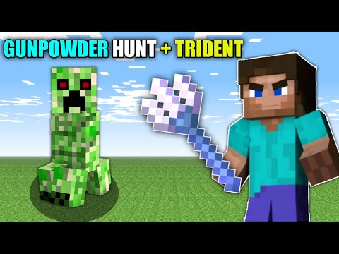 Trident Hunting For Creeper Farm And Witch Farm (Minecraft 1.19) #24