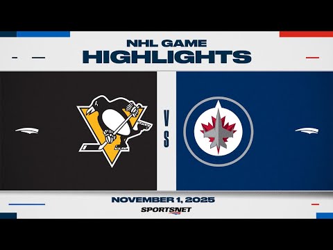 NHL Highlights | Penguins vs. Jets - November 1, 2025
