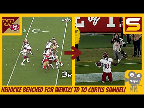 QB Heinicke BENCHED FOR CARSON WENTZ! Wentz Throws TD to Curtis Samuel on First Drive!