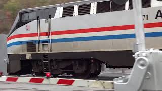 preview picture of video 'Amtrak Heritage AMTK 822 ( Phase III ) - P40 Anniversary Unit in Tyrone PA'