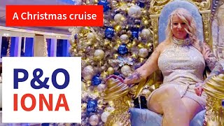 Christmas decorations on P&O Iona Mediterranean cruise
