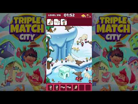 Triple Match City Level 316 (Extra Hard Level) - Find hidden objects
