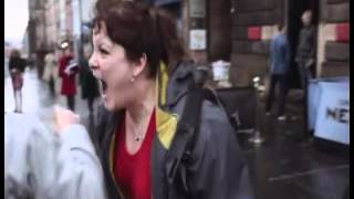 Download lagu Moment woman SCREAMS at man when he tries to give her money mp3