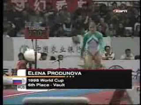 Yelena Produnova - 1999 Worlds EF - Vault 1