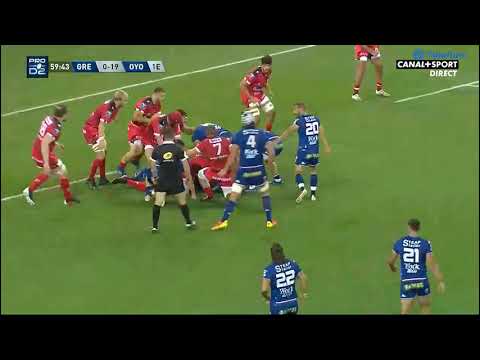 luka goginava highlights grenoble - Oyonnax  14 - 22