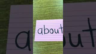 Multi sensory sight word practice