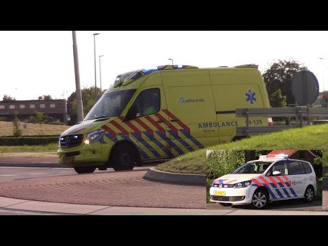 A1 Ambulance 19-129 met Spoed naar Ongeval Letsel, Oude Rijksweg Krabbendijke