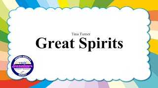 [Tina Turner] Great Spirits - Lyric Video
